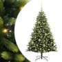 Árbol de Navidad Artificial Articulado 150 LEDs Verde 120 cm