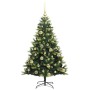 Árbol de Navidad Artificial Articulado 150 LEDs Verde 120 cm