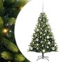 Árbol de Navidad Artificial Articulado 150 LEDs Verde 120 cm