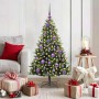 Árbol de Navidad Artificial Articulado 150 LEDs Verde 120 cm