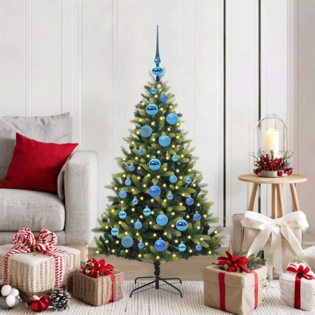 Árbol de Navidad Artificial Articulado 150 LEDs Verde 120 cm