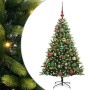 Árbol de Navidad Artificial Articulado 150 LEDs Verde 120 cm
