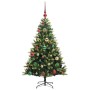 Árbol de Navidad Artificial Articulado 150 LEDs Verde 120 cm