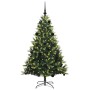 Árbol de Navidad Artificial Articulado 150 LEDs Verde 150 cm