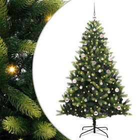 Árbol de Navidad Artificial Articulado 150 LEDs Verde 150 cm