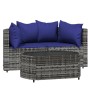 3-piece garden furniture set and gray synthetic rattan cushions by vidaXL, Outdoor sofas - Ref: Foro24-319855, Price: 178,66 ...