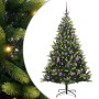 Árbol de Navidad Artificial Articulado 150 LEDs Verde 150 cm