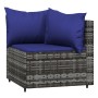 3-teiliges Gartenmöbel-Set und graue synthetische Rattankissen von vidaXL, Outdoor-Sofas - Ref: Foro24-319855, Preis: 179,06 ...