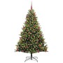 Árbol de Navidad Artificial Articulado 300 LEDs Verde 180 cm