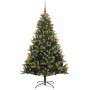 Árbol de Navidad Artificial Articulado 300 LEDs Verde 180 cm