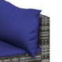 3-teiliges Gartenmöbel-Set und graue synthetische Rattankissen von vidaXL, Outdoor-Sofas - Ref: Foro24-319855, Preis: 179,06 ...
