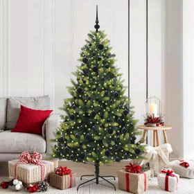 Árbol de Navidad Artificial Articulado 300 LEDs Verde 180 cm