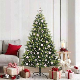 Árbol de Navidad Artificial con Bisagras 300 LEDs Verde 180 cm