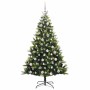 Árbol de Navidad Artificial con Bisagras 300 LEDs Verde 180 cm