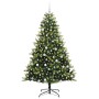 Árbol de Navidad Artificial Plegable 300 LEDs Verde 180 cm