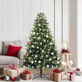 Árbol de Navidad Artificial Plegable 300 LEDs Verde 180 cm