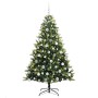 Árbol de Navidad Artificial Plegable 300 LEDs Verde 180 cm