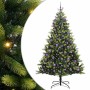 Árbol de Navidad Artificial Plegable 300 LEDs Verde 180 cm