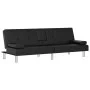 Schlafsofa mit Getränkehalter aus schwarzem Kunstleder von vidaXL, Sofas - Ref: Foro24-351926, Preis: 309,32 €, Rabatt: %