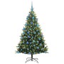 Árbol de Navidad Artificial Plegable 300 LEDs Verde 180 cm