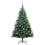 Árbol de Navidad Artificial Plegable 300 LEDs Verde 180 cm