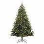 Árbol de Navidad Artificial Articulado 300 LEDs Verde 210 cm