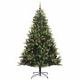 Árbol de Navidad Artificial Articulado 300 LEDs Verde 210 cm