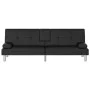 Schlafsofa mit Getränkehalter aus schwarzem Kunstleder von vidaXL, Sofas - Ref: Foro24-351926, Preis: 309,32 €, Rabatt: %