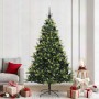 Árbol de Navidad Artificial Plegable 300 LEDs Verde 210 cm