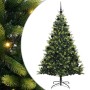 Árbol de Navidad Artificial Plegable 300 LEDs Verde 210 cm
