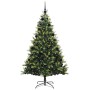 Árbol de Navidad Artificial Plegable 300 LEDs Verde 210 cm