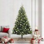 Árbol de Navidad Artificial Articulado 300 LEDs Verde 210 cm
