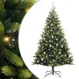 Árbol de Navidad Artificial Articulado 300 LEDs Verde 210 cm