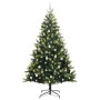 Árbol de Navidad Artificial Articulado 300 LEDs Verde 210 cm