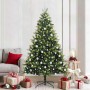 Árbol de Navidad artificial con bisagras y 300 LEDs 210 cm