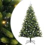 Árbol de Navidad artificial con bisagras y 300 LEDs 210 cm