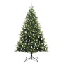 Árbol de Navidad artificial con bisagras y 300 LEDs 210 cm