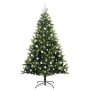 Árbol de Navidad artificial con bisagras y 300 LEDs 210 cm