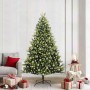 Árbol de Navidad Artificial Plegable 300 LEDs Verde 210 cm