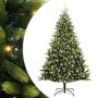 Árbol de Navidad Artificial Plegable 300 LEDs Verde 210 cm