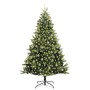 Árbol de Navidad Artificial Plegable 300 LEDs Verde 210 cm