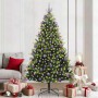 Árbol de Navidad Artificial con Bisagras 300 LEDs Verde 210 cm