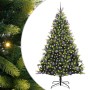 Árbol de Navidad Artificial con Bisagras 300 LEDs Verde 210 cm