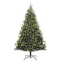 Árbol de Navidad Artificial con Bisagras 300 LEDs Verde 210 cm