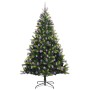 Árbol de Navidad Artificial con Bisagras 300 LEDs Verde 210 cm