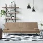 Cappuccino synthetic leather sofa bed with cup holder by vidaXL, Sofas - Ref: Foro24-351929, Price: 296,96 €, Discount: %