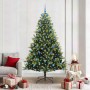 Árbol de Navidad Artificial Plegable 300 LEDs Verde 210 cm