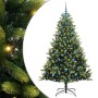 Árbol de Navidad Artificial Plegable 300 LEDs Verde 210 cm