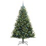 Árbol de Navidad Artificial Plegable 300 LEDs Verde 210 cm