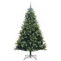 Árbol de Navidad Artificial Plegable 300 LEDs Verde 210 cm
